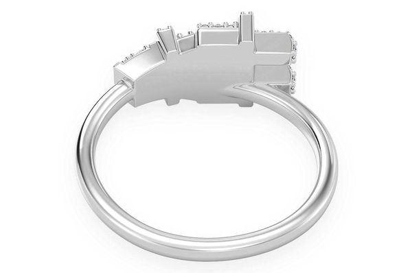 Plug Diamond Ring 14k Solid Gold 0.20ctw 