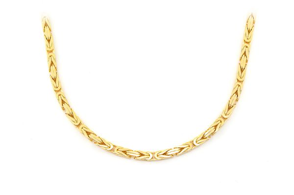 3MM Byzantine 14k Solid Gold Chain