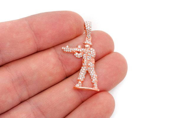 Toy Soldier Diamond Pendant 14k Solid Gold 1.00ctw