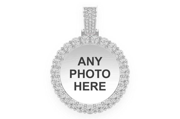 Miracle Set Picture Diamond Pendant 14k Solid Gold 1.15ctw