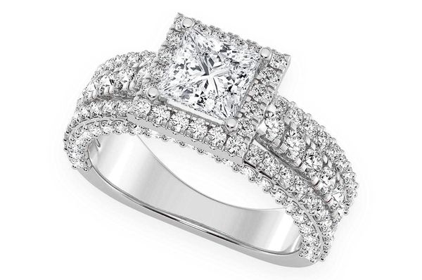 Tripp - 1.00ct Princess Diamond Engagement Ring 14k Solid Gold