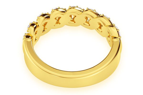 Cuban Diamond Ring 14k Solid Gold 0.55ctw