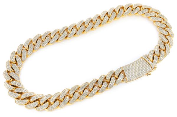 Icebox - 24MM Miami Cuban Link Diamond Necklace 14k Solid Gold