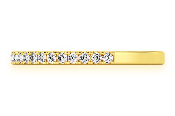 One Row Round Diamond Band 14k Solid Gold 0.15ctw