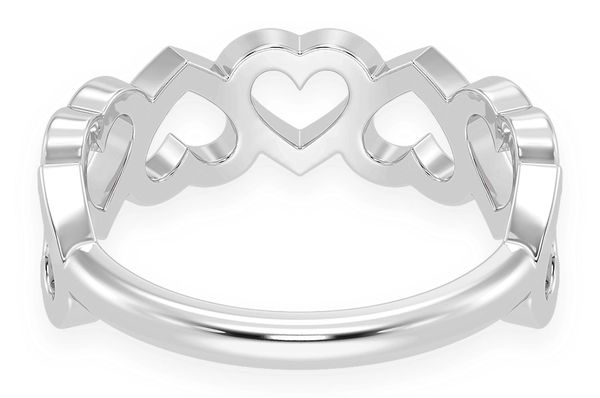 Hearts Ring 14k Solid Gold