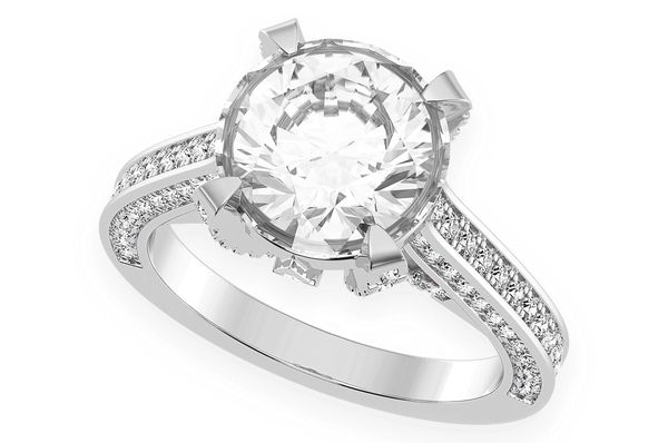 Chant - 3.00ct Round Solitaire - Diamond Engagement Ring - All Natural
