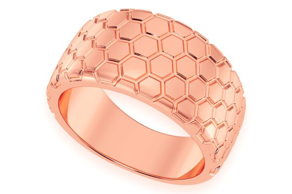 Honeycomb Ring 14k Solid Gold