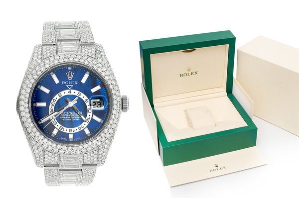 Rolex Sky-dweller 42MM Steel (326934) - 27.50ctw Fully Iced Out