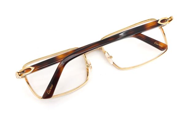 Cartier Glasses Iced Out Diamond Rims - 3.75ctw - Yellow Gold