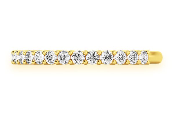 One Row Round Diamond Band 14k Solid Gold 0.50ctw