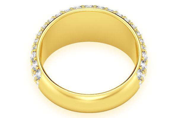 Bubbly Diamond Ring 14k Solid Gold 3.15ctw 