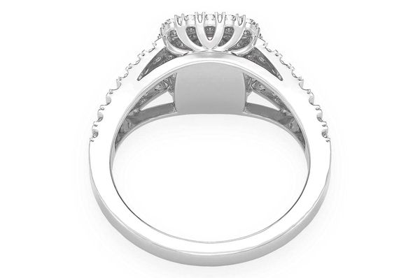 0.75ctw Cushion Double Halo - Diamond Engagement Ring - All Natural