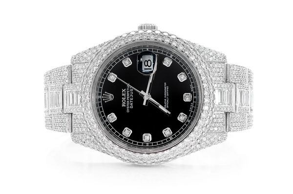Rolex Datejust 41MM Steel (126300) - 22.00ctw Fully Iced Out
