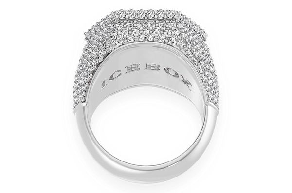 Hex Signet Diamond Ring 14k Solid Gold 5.58ctw