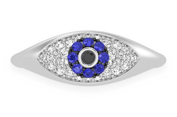 Evil Eye Diamond Ring 14k Solid Gold 0.30ctw