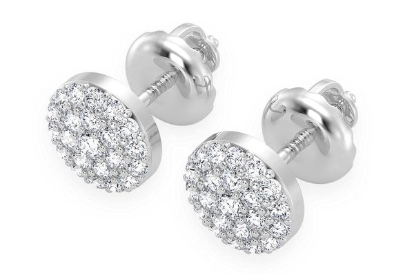 Dot Stud Diamond Earrings 14k Solid Gold 0.15ctw