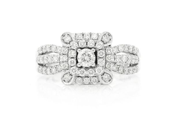 0.75ctw - Two Tier Fancy - Diamond Engagement Ring - All Natural