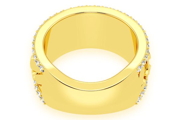Cuban Diamond Ring 14k Solid Gold .85ctw