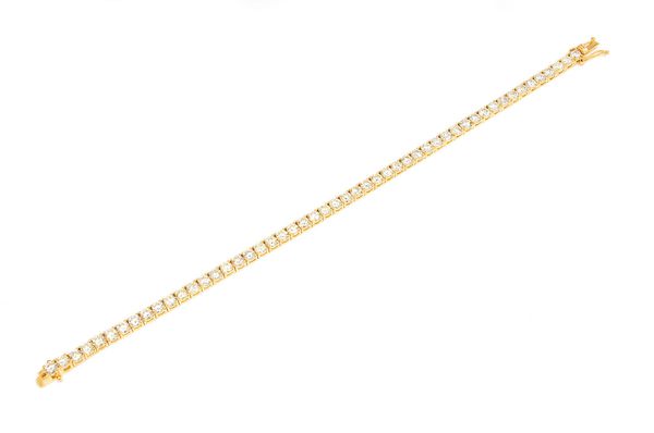 20pt Prong Set Diamond Tennis Bracelet 14k Solid Gold 10.50ctw