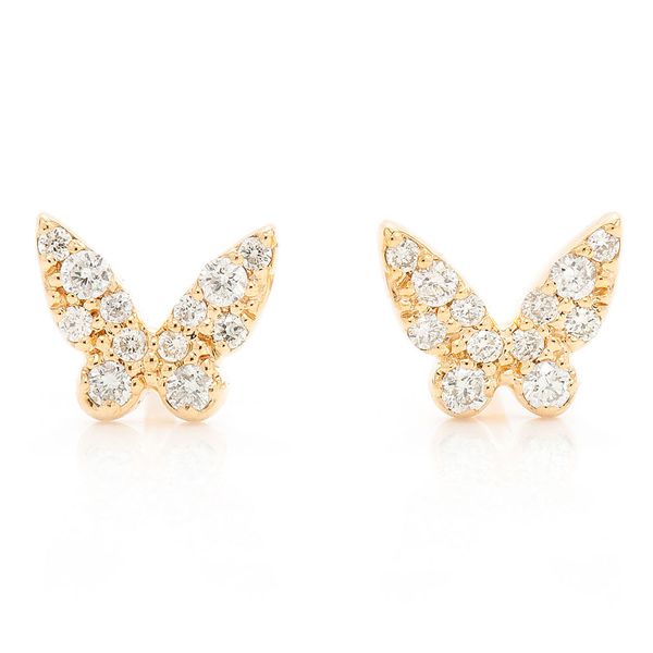 Icebox - Mini Butterfly Earrings 14K 0.17ctw