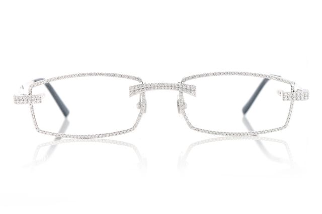 Cartier Glasses Iced Out Diamond Rims - 3.50ctw - White Gold