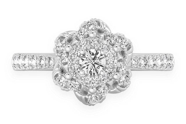 .50ctw - Layer Flower - Diamond Engagement Ring - All Natural