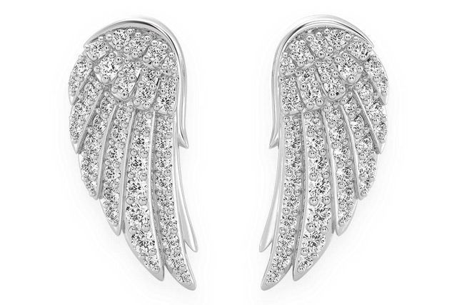 Angel Wing Earrings 14K   