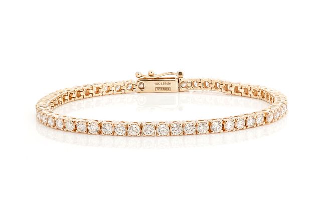 14pt Prong Set Diamond Tennis Bracelet 14k Solid Gold 8.50ctw