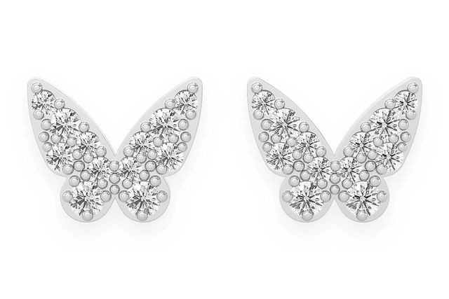 Mini Butterfly Stud Earrings 14K   
