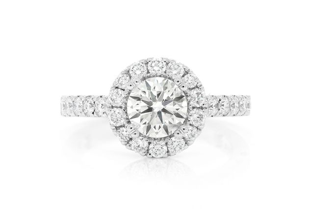 Cathedral Halo Ring 14K   