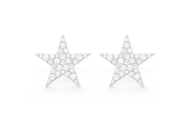 Five Point Star Stud Earrings 14K   