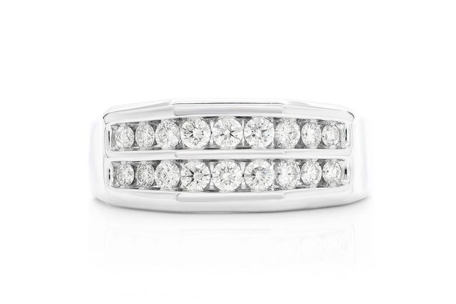 2 Row Channel-Set Ring 14K   