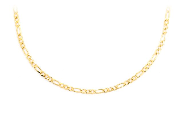 2MM Figaro Link 14k Solid Gold Chain