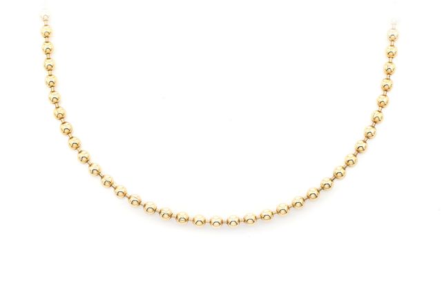 2.5MM Bead Chain 14k Solid Gold