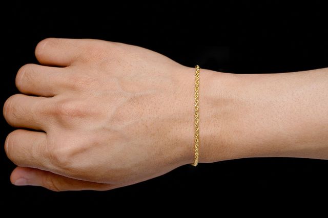 2.5MM Rope - 14k Solid Gold Bracelet