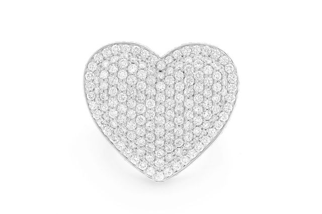 Deluxe Bubbly Heart Signet Ring 14K   