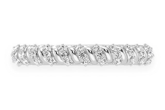 Rope Diamond Band 14k Solid Gold 0.20ctw