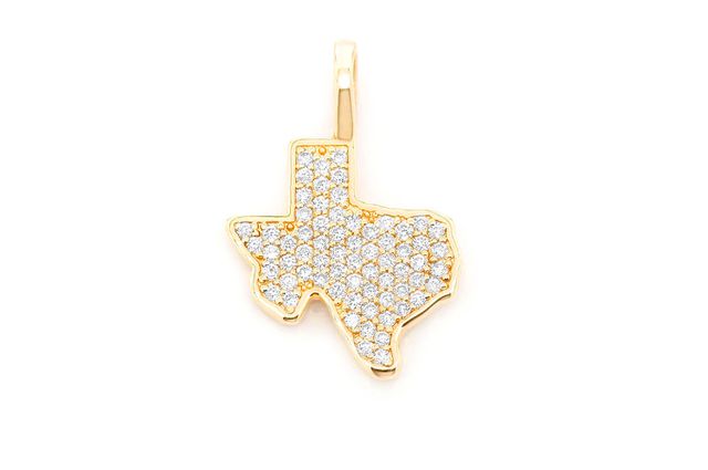 Texas State Pendant 14K   