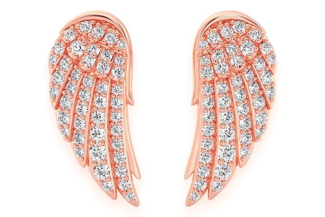 Angel Wing Earrings 14K   