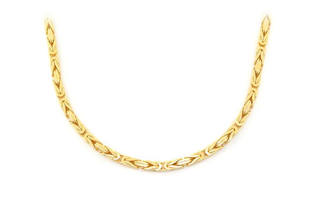 3MM Byzantine 14k Solid Gold Chain