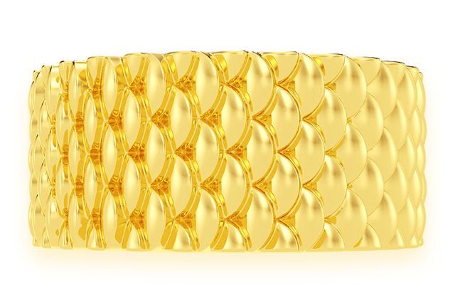 Dragon Scales Ring 14k Solid Gold