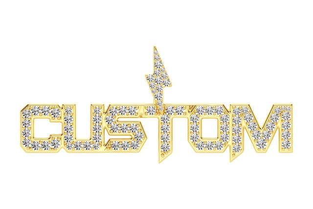 Custom Lightning Letter Pendant