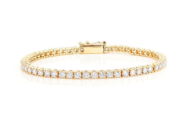12pt Prong Set Diamond Tennis Bracelet 14k Solid Gold 8.33ctw