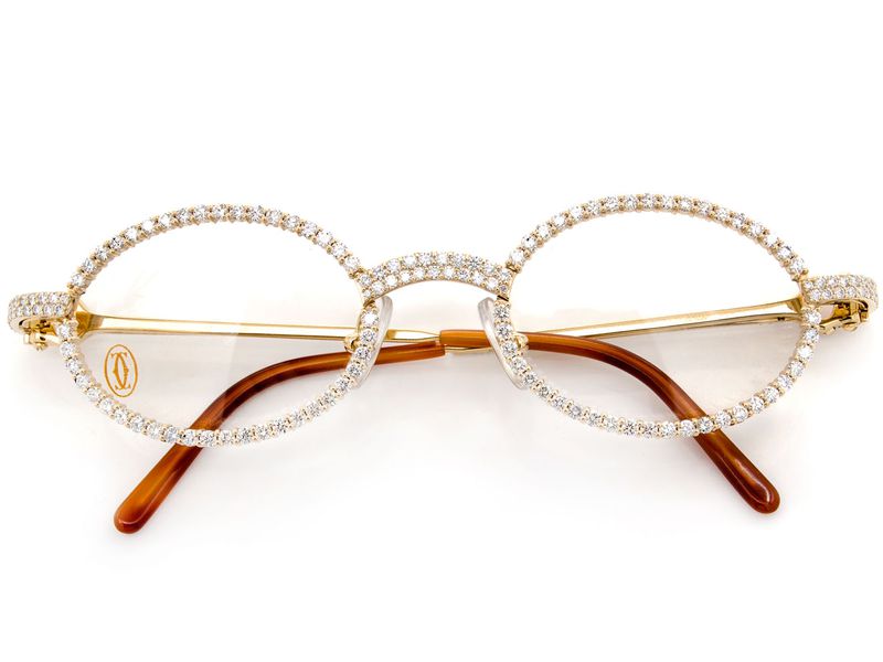 fake diamond cartier glasses